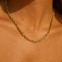 Rope 18k Gold Plated Chain Necklace, thumbnail 1 of 4