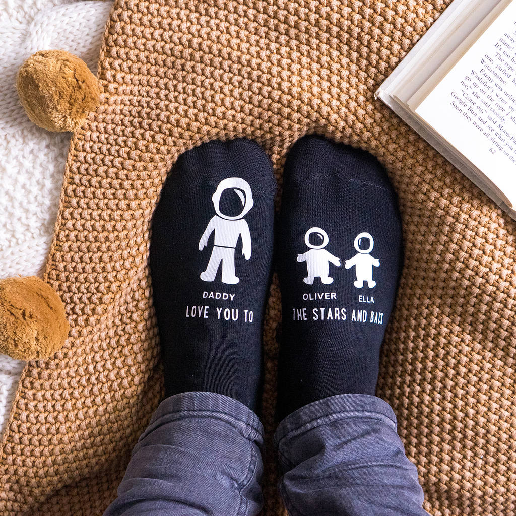 Personalised Astronaut To The Stars Mens Socks By Sparks And Daughters ...