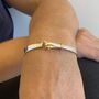 Small Wrist Gold Vermeil Bangle For Mum Gift, thumbnail 1 of 8