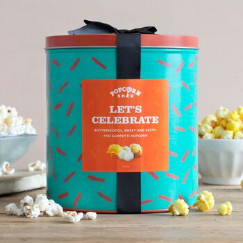 Let's Celebrate Gourmet Popcorn Gift Tin, 7 of 7