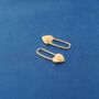 Gold Padlock Hoop Earrings, thumbnail 6 of 7