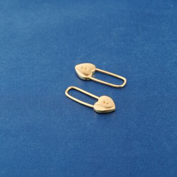Gold Padlock Hoop Earrings, 6 of 7