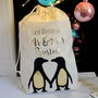 Personalised First Christmas Penguin Christmas Sack, thumbnail 1 of 2