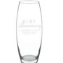 Personalised 'Ruby Anniversary' Glass Vase, thumbnail 2 of 2