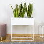 Long Planter On Stand U60 White, thumbnail 8 of 9