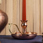 Handmade Copper Candlestick Holder – Vintage Style, thumbnail 5 of 5