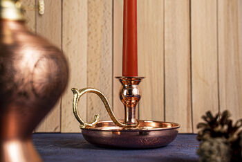 Handmade Copper Candlestick Holder – Vintage Style, 5 of 5