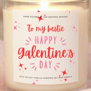 Galentine's Gift Bestie Valentine's Day Candle Gift, 4 of 5