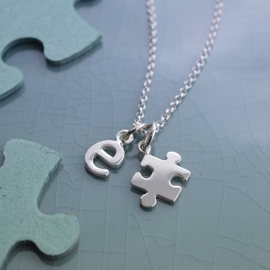 Engraved Jigsaw Necklace By Lily Charmed | notonthehighstreet.com