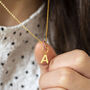 Personalised Birthstone Ring Initial Necklace, thumbnail 6 of 12
