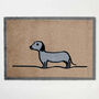 Sausage Dog Doormat, Natural, thumbnail 1 of 2