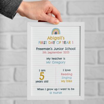 Personalised First Day Of School / Nursery / Year Print, 6 of 9