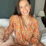 Handmade Silk Pyjamas Long Sleeve Orange Paisley, thumbnail 4 of 12