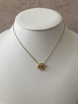 Gold Single Clover Necklace, 4 of 4