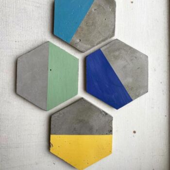 Set Of Four Hexagon Coasters, 2 of 2