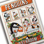 Penguins In The Bathroom, Funny Toilet Art, thumbnail 4 of 8