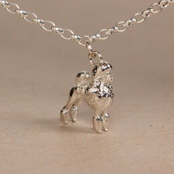 Personalised 3D Poodle Silver Chain Bracelet, 2 of 10