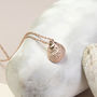Sterling Silver Rose Gold Nutmeg Shell Necklace, thumbnail 3 of 5