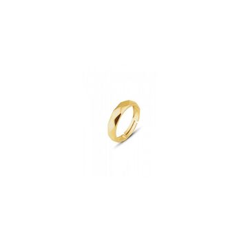 Hammered Ring In Sterling Silver And Gold Plated, 6 of 6