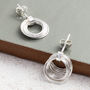 Sterling Silver Layered Hoops Studs, thumbnail 3 of 4