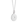 15mm Disc Star Silhouette Necklace Sterling Silver, thumbnail 1 of 4
