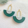 Ronke Forest And White Polymer Clay Earrings, thumbnail 1 of 6