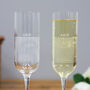 Personalised Initial Line Champagne Flute Set Of Two, thumbnail 2 of 10