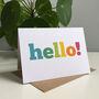 Pack Of Eight Colourful Hello Greeting Cards, thumbnail 4 of 5