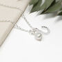 Horseshoe And Pearl Necklace Sterling Silver, thumbnail 2 of 3