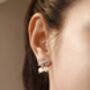 Bow Double Gold Rutilated Quartz Earrings, thumbnail 6 of 10