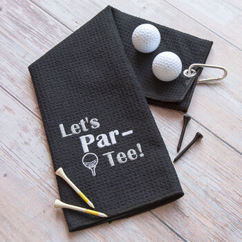 Let's Par Tee Tri Fold Golf Towel, 2 of 10