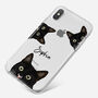 Personalised Black Cat Name Clear Phone Case, thumbnail 2 of 5