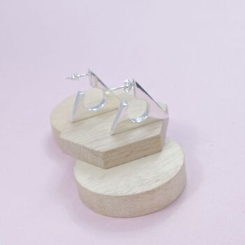 Sterling Silver Triangle Bloc Studs, 2 of 4