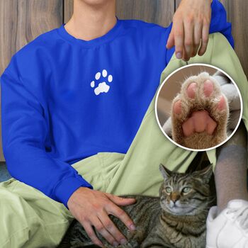 Personalised Pet Paw Silhouette Sweatshirt, 4 of 12