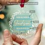 Personalised First Christmas Married Christmas Bauble, thumbnail 5 of 10