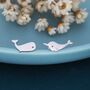 Mismatched Whale And Narwhale Stud Earrings, thumbnail 4 of 9