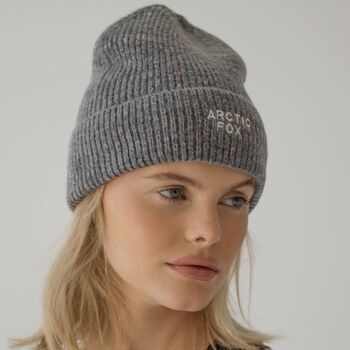 The Embroidered Beanie Harbour Grey, 2 of 4