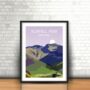 Scafell Pike Lake District Landscape Art Print, thumbnail 1 of 3