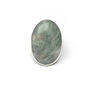Oval Aventurine Gemstone Ring Set In Silver, thumbnail 2 of 5