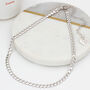 Personalised Silver Or Gold Plated Heart Chain Necklace, thumbnail 3 of 6