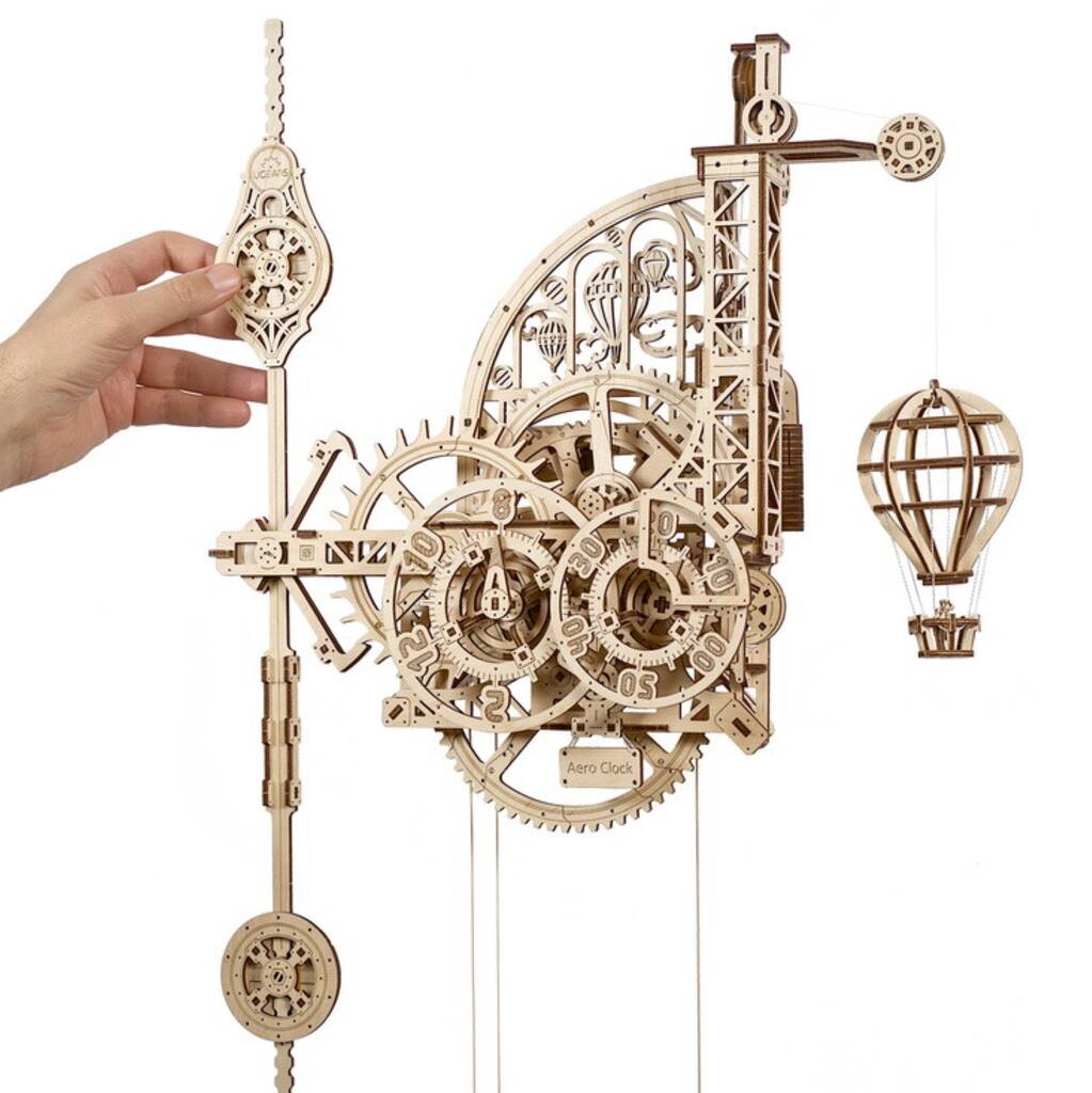 Aero Clock. Wall Clock With Pendulum By Ugears, 1 of 6