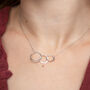 Three Generations Linked Circles Necklace, thumbnail 1 of 6