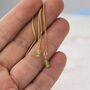 Semi Precious Birthstone Threader Earrings, thumbnail 10 of 12
