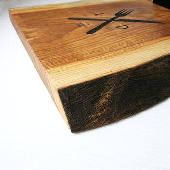 Personalised Oak Wood Chopping Board And iPad Stand, 7 of 7