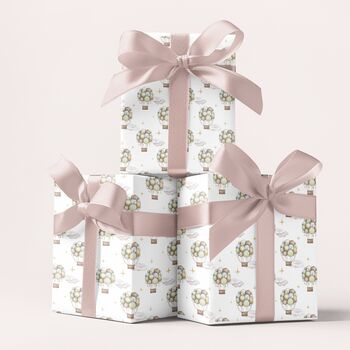 Pastel Hot Air Balloon Gift Wrapping Paper, 3 of 8