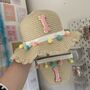 Personalised Childrens Pom Pom Sun Hat Bag Set, thumbnail 4 of 5