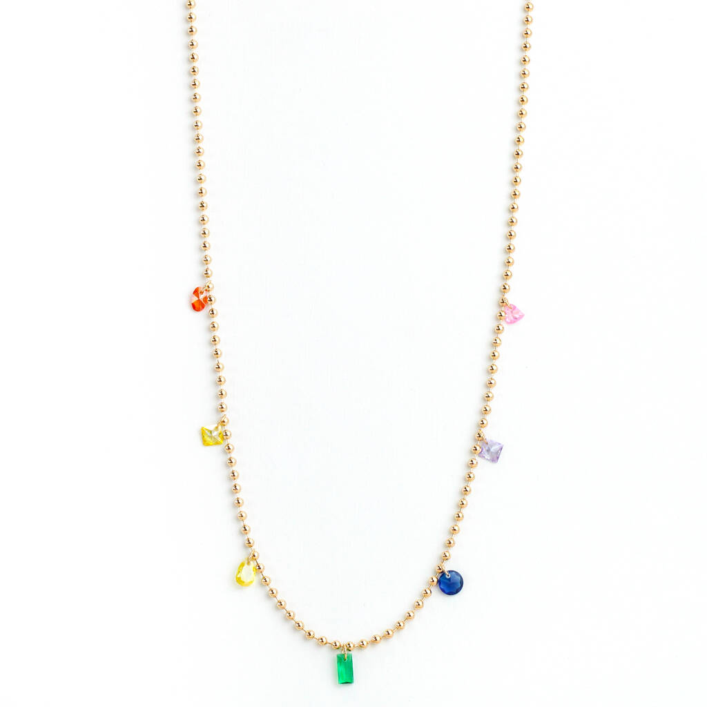 Gold Colour Rainbow Crystal Chain, 1 of 3