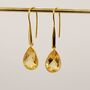 Citrine Sterling Silver Drop Earrings, thumbnail 1 of 12