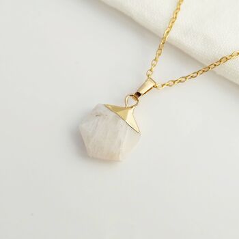 Moonstone Gemstone Necklace, 2 of 3