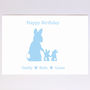 Personalised Bunnies Family Birthday Card, thumbnail 5 of 8